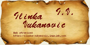 Ilinka Vukanović vizit kartica